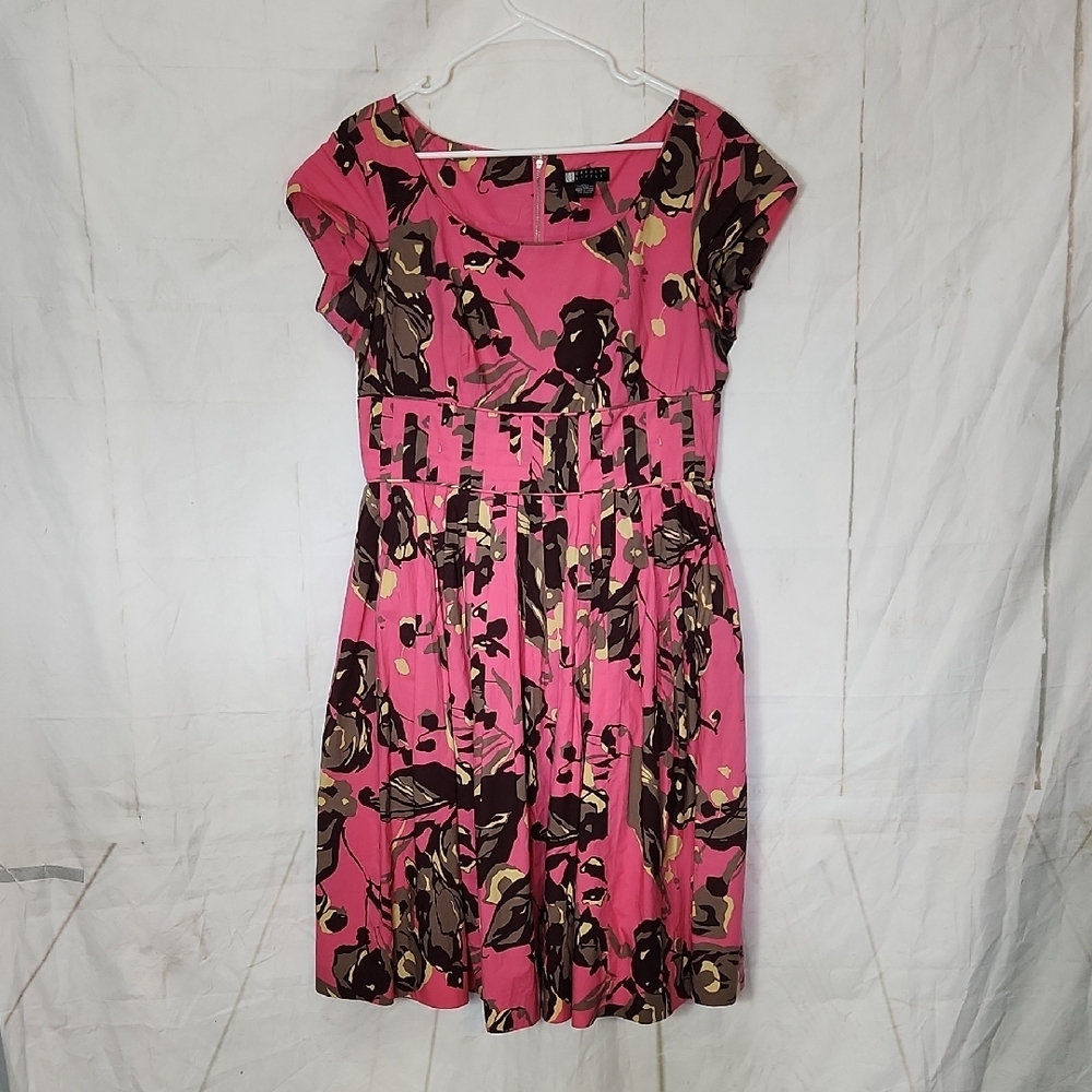 Carole  Little Pleated 90's Inspired Fit &flare Dress